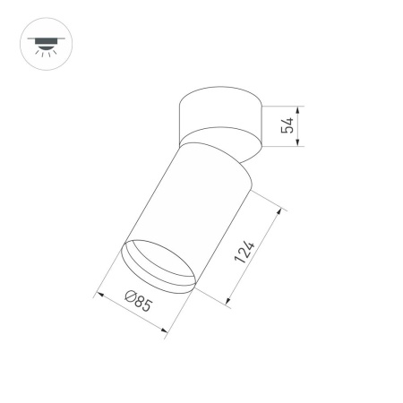 Светильник SP-POLO-SURFACE-FLAP-R85-15W Warm3000 (WH-WH, 40 deg) (Arlight, IP20 Металл, 3 года)