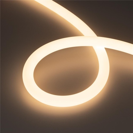 Герметичная лента MOONLIGHT-5000S-ROUND-2835-336-24V Warm (18х18mm, 16W, IP65) (Arlight, Вывод кабеля прямой)