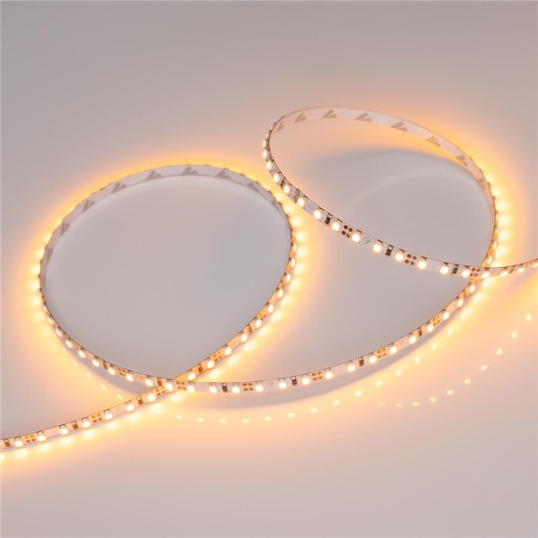 Светодиодная лента RT 2-5000 12V Yellow 5mm 2x (3528, 600 LED, LUX) (Arlight, 9.6 Вт/м, IP20)