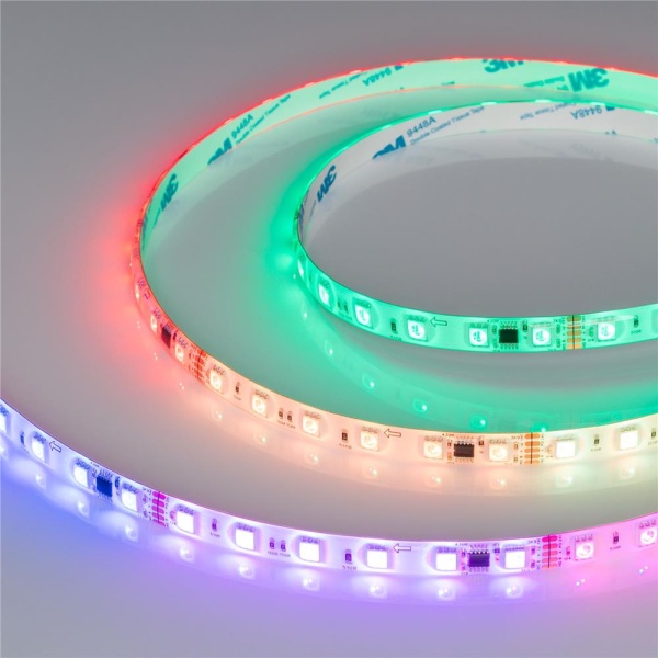 Светодиодная лента герметичная DMX-SE-B60-10mm 24V RGB-PX6 (14 W/m, IP65, 5060, 5m) (Arlight, -)