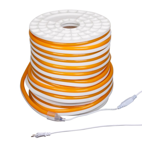 Гибкий неон ARL-CF2835-Classic-220V Yellow (26x15mm) (Arlight, 8 Вт/м, IP65)