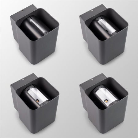 Светильник LGD-WALL-VARIO-S104x129-2x6W Day4000 (BK, 1-80 deg) (Arlight, IP54 Металл, 3 года)