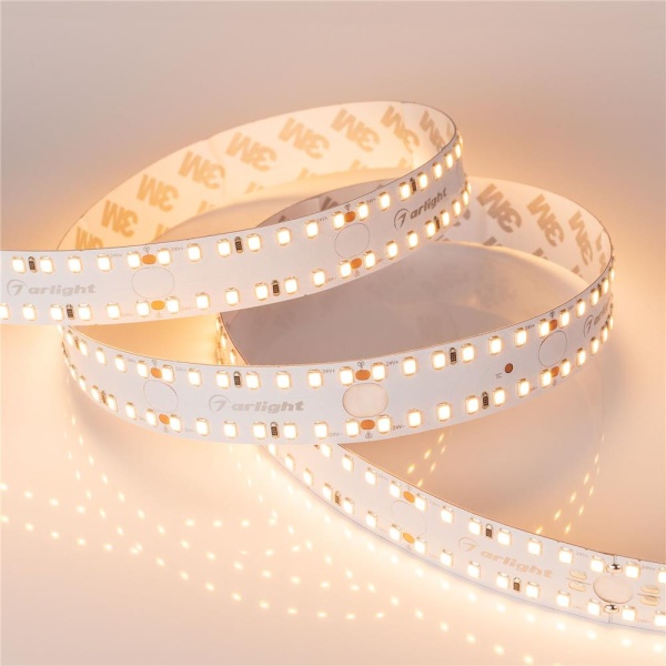 Светодиодная лента S2-2500 24V Warm 3000K 20mm (2835, 280 LED/m, LUX) (Arlight, 20 Вт/м, IP20)