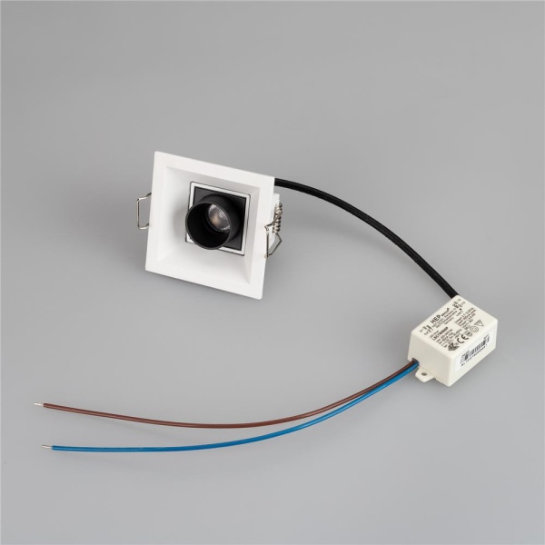 Светильник MS-ORIENT-BUILT-TURN-TC-S67x67-3W Warm3000 (WH-BK, 30 deg, 230V) (Arlight, IP20 Металл, 5 лет)