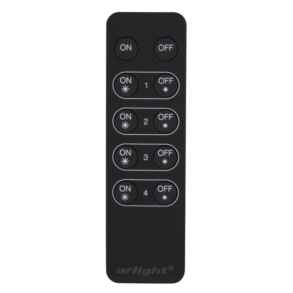 Пульт SR-2833K4 Black (диммер 4 зоны) (Arlight, IP20 Пластик, 3 года)