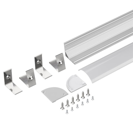 Профиль с экраном SL-KANT-H30-2000 ANOD+OPAL (Arlight, Алюминий)