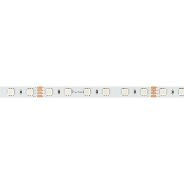 Светодиодная лента RT-B60-10mm 24V RGB (14.4 W/m, IP20, 5060, 5m) (Arlight, Открытый)