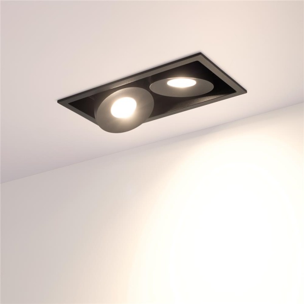 Светильник CL-SIMPLE-S148x80-2x9W Warm3000 (BK, 45 deg) (Arlight, IP20 Металл, 3 года)