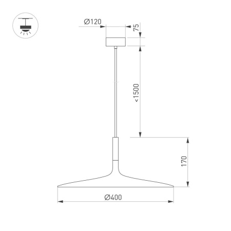Светильник SP-FIORE-R400-13W Warm3000 (WH, 120 deg, 230V) (Arlight, IP20 Металл, 3 года)