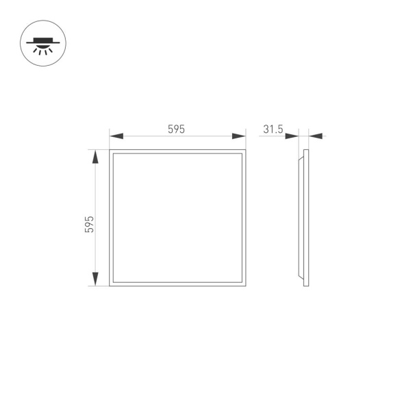Светильник DL-TITAN-S600x600-40W Day4000 (WH, 120 deg, CRI90, 230V) (Arlight, IP40 Металл, 5 лет)