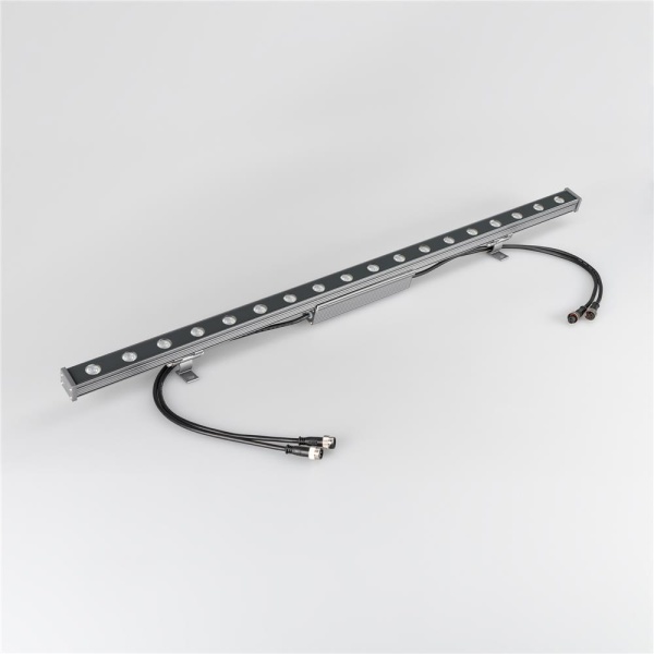 Светодиодный прожектор AR-LINE-1000S-18W-24V RGB (Grey, 30 deg, DMX512) (Arlight, Закрытый)