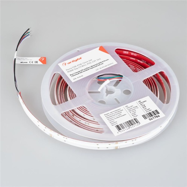 Светодиодная лента COB-X768-12mm 24V RGBW-Day (15 W/m, IP20, CSP, 5m) (Arlight, 5 лет)