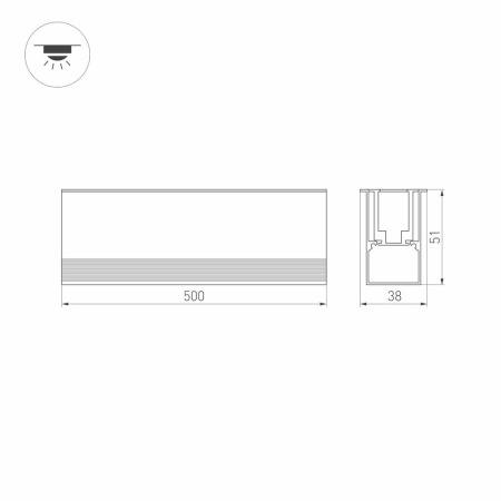 Светильник ART-LUMILINE-3351-500-12W Warm3000 (SL, 120 deg, 24V) (Arlight, IP67 Металл, 3 года)