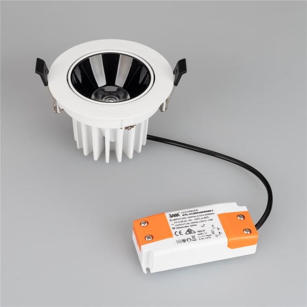 Светильник MS-FORECAST-BUILT-TURN-R102-12W Warm3000 (WH-WH, 32 deg, 230V) (Arlight, IP20 Металл, 5 лет)