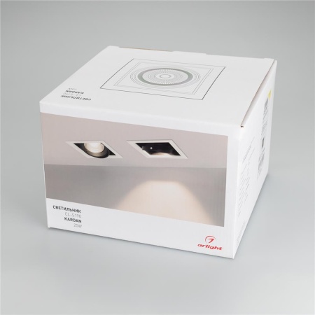 Светильник CL-KARDAN-S190x190-25W White6000 (WH-BK, 30 deg) (Arlight, IP20 Металл, 3 года)