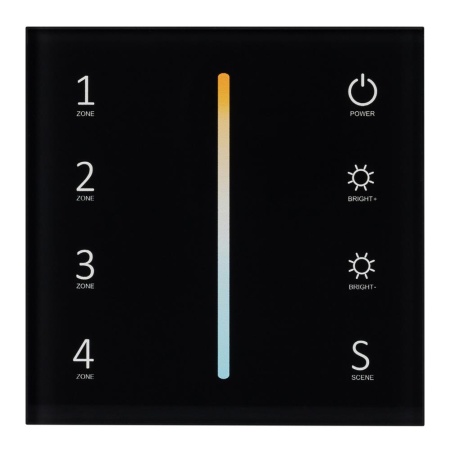 Панель Sens SMART-P43-MIX Black (230V, 4 зоны, 2.4G) (Arlight, IP20 Пластик, 5 лет)