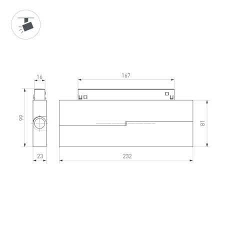 Светильник MAG-ORIENT-LASER-FOLD-S230-12W Warm3000 (WH, 30 deg, 48V) (Arlight, IP20 Металл, 5 лет)