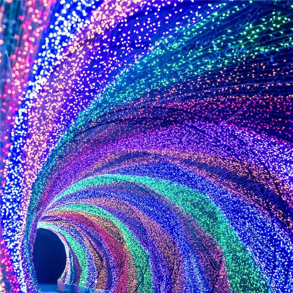 Светодиодная гирлянда ARD-CURTAIN-CLASSIC-2000x2500-CLEAR-405LED RGB (230V, 81W) (Ardecoled, IP65)