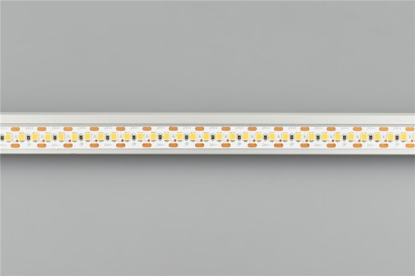 Светодиодная лента RT-A168-10mm 24V Warm3500-CX2 (17.3 W/m, IP20, 2835, 5m) (Arlight, резка 2 светодиода)