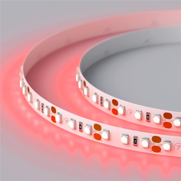 Светодиодная лента RT 2-5000 12V Red 2x (3528, 600 LED, LUX) (Arlight, 9.6 Вт/м, IP20)