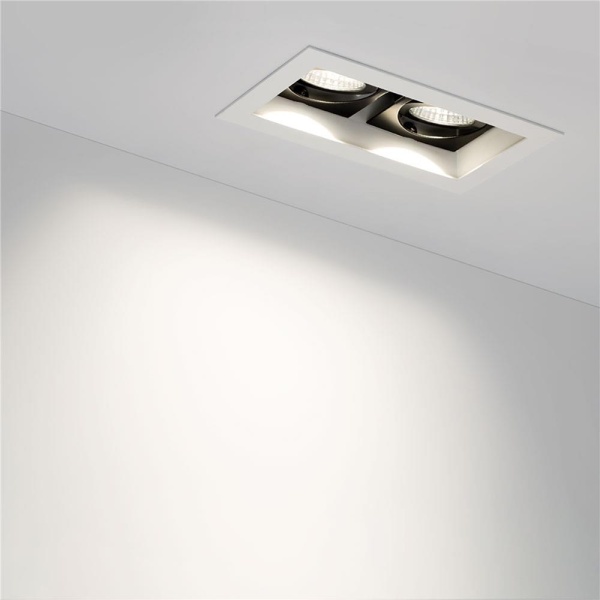 Светильник CL-KARDAN-S180x102-2x9W Warm (WH, 38 deg) (Arlight, IP20 Металл, 3 года)