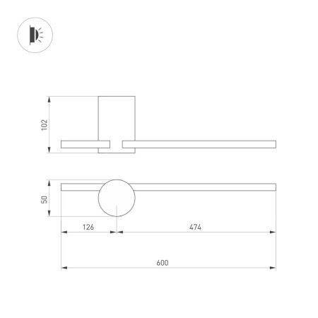 Светильник SP-VINCI-S600x55-7W Day4000 (WH, 110 deg, 230V) (Arlight, IP20 Металл, 3 года)