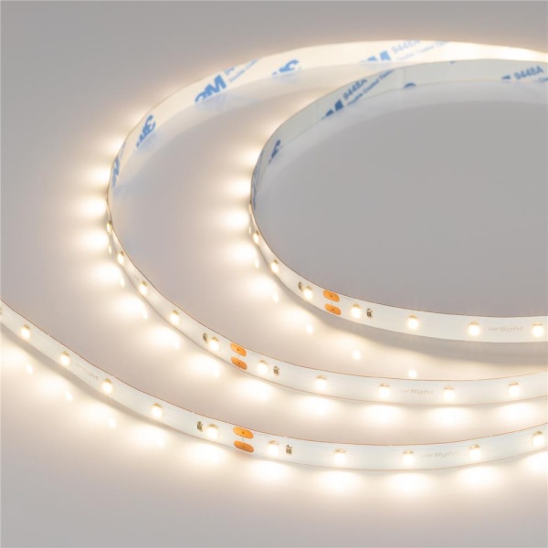 Светодиодная лента NT-A60-8mm 24V Warm2700 (4.8 W/m, IP20, 3528, 5m) (Arlight, Открытый)