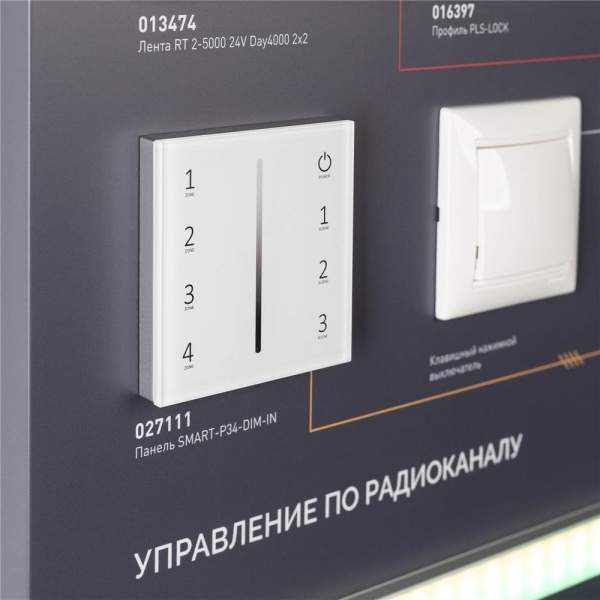Стенд Управление светом 0-10-Е36-1760x600mm (DB 3мм, пленка, лого) (Arlight, -)