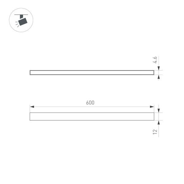 Светильник MAG-MICROCOSM-STRIP-L600-10W Day4000 (BK, 100 deg, 24V) (Arlight, IP20 Металл, 3 года)
