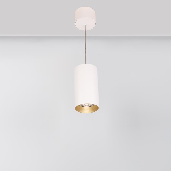 Светильник подвесной SP-POLO-R85-2-15W Warm White 40deg (White, Gold Ring) (Arlight, IP20 Металл, 3 года)