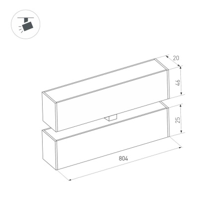 Светильник MAG-FLAT-FOLD-25-S804-24W Warm3000 (BK, 100 deg, 24V) (Arlight, IP20 Металл, 3 года)