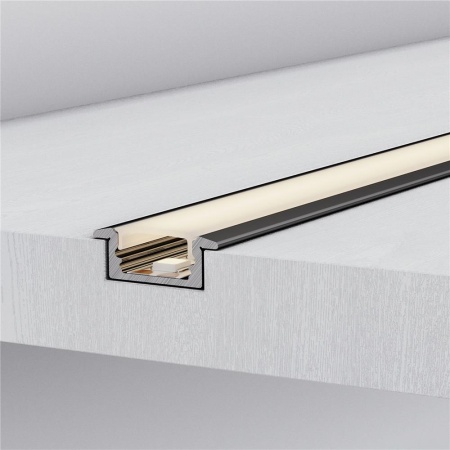 Профиль LINE-2308-F-2000 ANOD BLACK (Arlight, Алюминий)