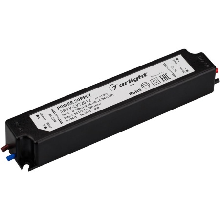 Блок питания ARPV-LV12012 (12V, 1.0A, 12W) (Arlight, IP67 Пластик, 2 года)