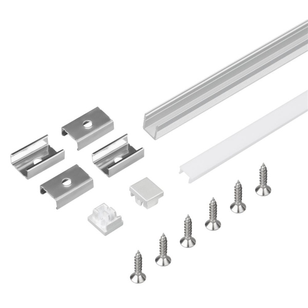 Профиль с экраном SL-MINI-8-2000 ANOD+OPAL (Arlight, Алюминий)
