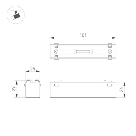 Светильник MAG-VIBE-LASER-L101-6W Day4000 (WH, 24 deg, 48V) (Arlight, IP20 Металл, 5 лет)