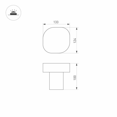 Светильник LGD-SWAMP-BOLL-H100-7W Warm3000 (GR, 93 deg, 230V) (Arlight, IP65 Металл, 3 года)