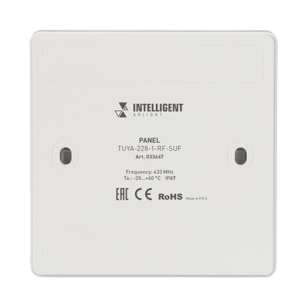 INTELLIGENT ARLIGHT Панель TUYA-228-1-RF-SUF (kinetic, 433MHz) (IARL, IP67 Пластик, 3 года)