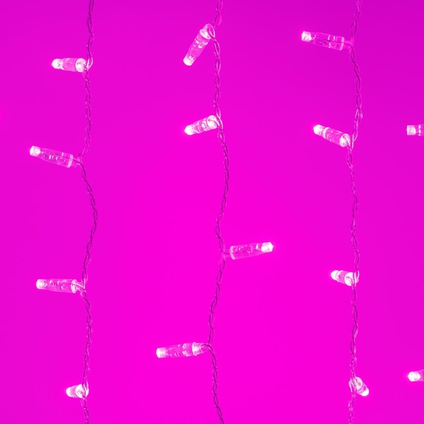 Светодиодная гирлянда ARD-CURTAIN-CLASSIC-2000x3000-CLEAR-760LED Pink (230V, 60W) (Ardecoled, IP65)