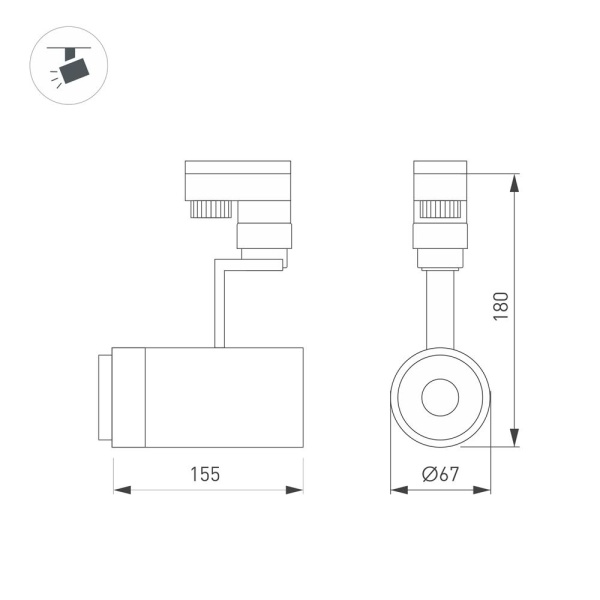 Светильник LGD-ZEUS-TRUECOLOR-4TR-R67-10W Day4000 CRI98 (WH, 20-60 deg, 230V) (Arlight, IP20 Металл, 5 лет)