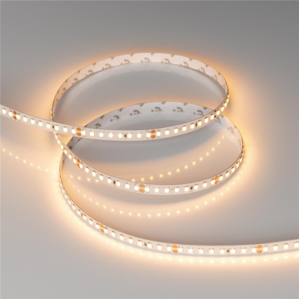 Светодиодная лента RT-A160-8mm 24V Warm2700 (12 W/m, IP20, 2835, 50m) (Arlight, высок.эфф.150 лм/Вт)