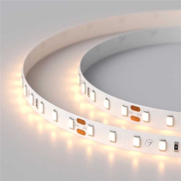 Светодиодная лента RT-A98-8mm 24V Warm2700 (10 W/m, IP20, 2835, 5m) (Arlight, Открытый)