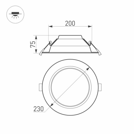 Светильник IM-CYCLONE-R230-30W White6000 (WH, 90 deg) (Arlight, IP40 Металл, 3 года)