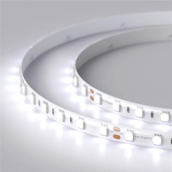Светодиодная лента RTW 2-5000SE 24V Cool 2x (5060, 300 LED, LUX) (Arlight, 14.4 Вт/м, IP65)