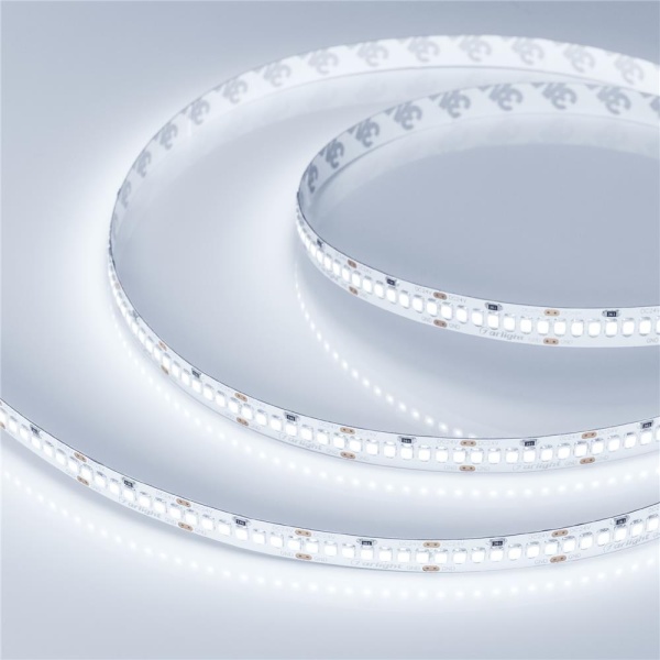 Светодиодная лента RT 2-5000 24V Cool 8K 10mm (2835, 252 LED/m, LUX) (Arlight, 10 Вт/м, IP20)