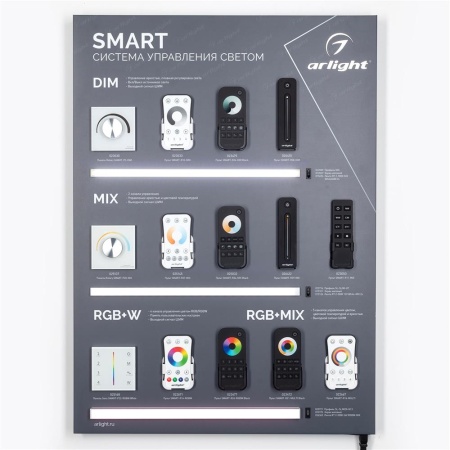 Стенд Системы Управления SMART 830x600mm (DB 3мм, пленка, лого) (Arlight, -)
