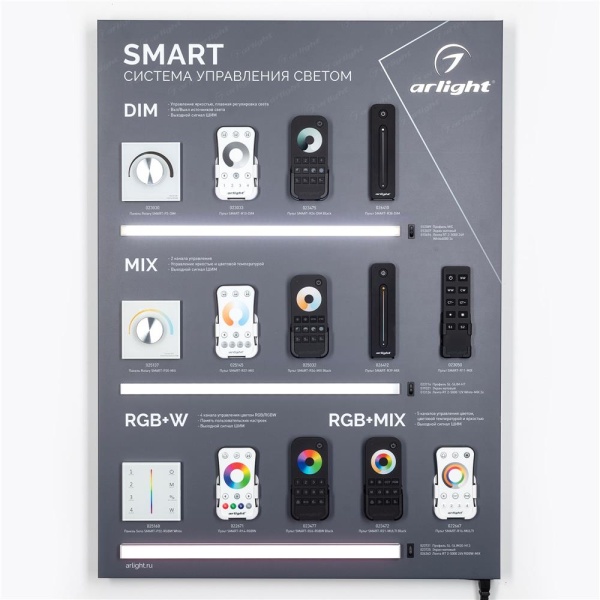 Стенд Системы Управления SMART 830x600mm (DB 3мм, пленка, лого) (Arlight, -)