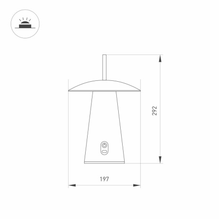 Светильник SP-PATIO-TAB-2W Warm3000 (WH, 127 deg) (Arlight, IP54 Металл, 2 года)