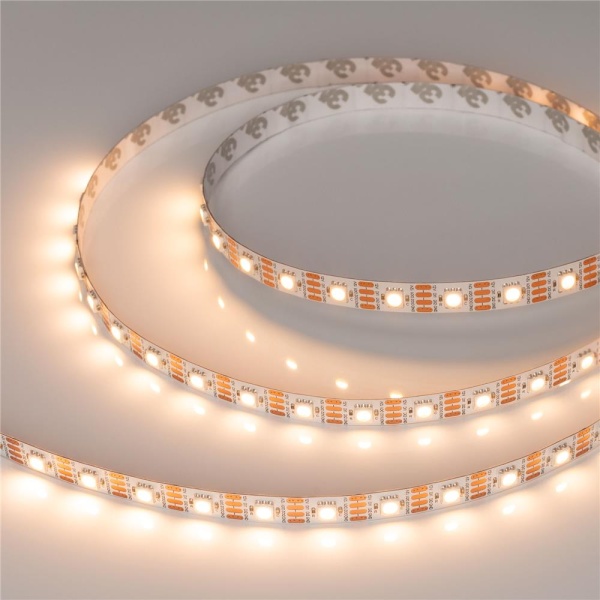 Светодиодная лента SPI-B60-10mm 12V Warm2700-PX1-RAM (9.3 W/m, IP20, 5060, 5m) (Arlight, бегущий огонь)