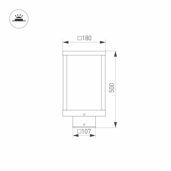 Светильник LGD-Path-Cub-H500B-12W Warm White (Arlight, IP54 Металл, 3 года)