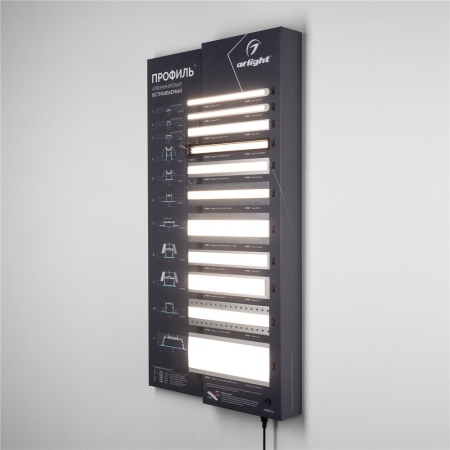 Стенд Профиль встраиваемый ARL-1100x600mm-02 (DB 3мм, пленка, лого) (Arlight, -)